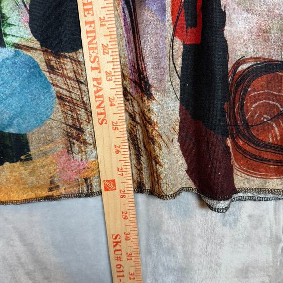 Jess & Jane Women's “Toscana” Tunic Top XL Gray Multi Lagenlook Pullover - Picture 9 of 13